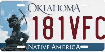 OK license plate 181VFC