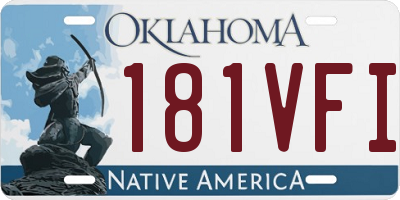 OK license plate 181VFI