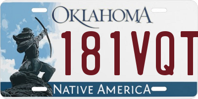 OK license plate 181VQT