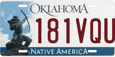 OK license plate 181VQU
