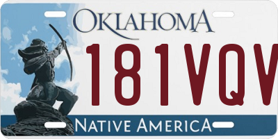OK license plate 181VQV