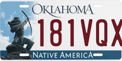 OK license plate 181VQX