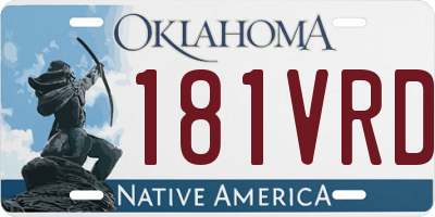OK license plate 181VRD