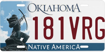 OK license plate 181VRG