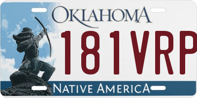 OK license plate 181VRP