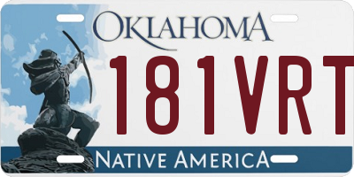 OK license plate 181VRT