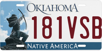OK license plate 181VSB