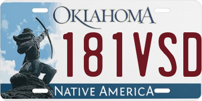 OK license plate 181VSD