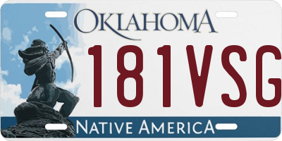 OK license plate 181VSG