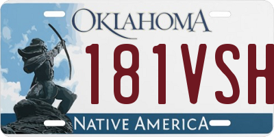 OK license plate 181VSH