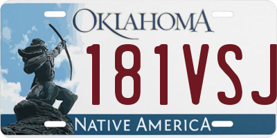 OK license plate 181VSJ