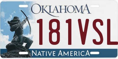 OK license plate 181VSL