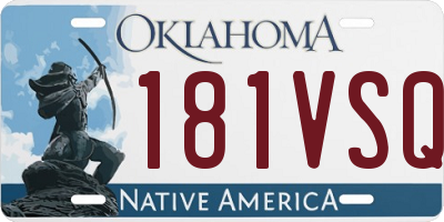 OK license plate 181VSQ