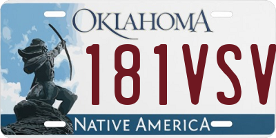 OK license plate 181VSV