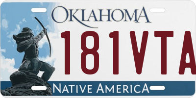 OK license plate 181VTA