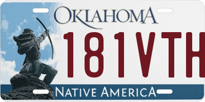 OK license plate 181VTH