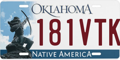 OK license plate 181VTK