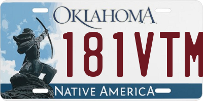 OK license plate 181VTM