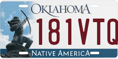 OK license plate 181VTQ