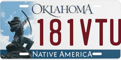 OK license plate 181VTU
