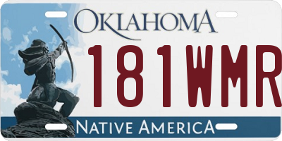 OK license plate 181WMR