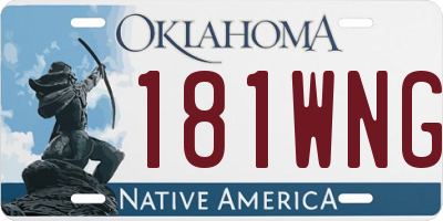 OK license plate 181WNG