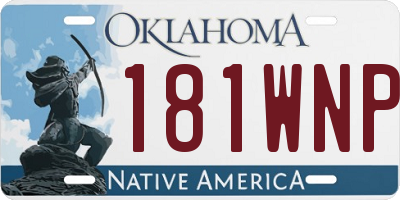 OK license plate 181WNP