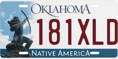 OK license plate 181XLD