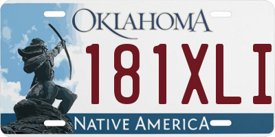 OK license plate 181XLI