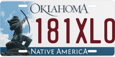 OK license plate 181XLO