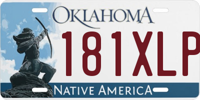 OK license plate 181XLP