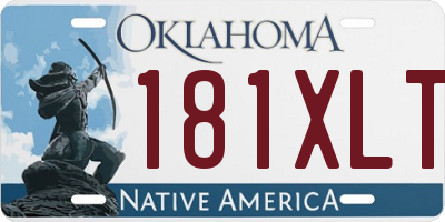 OK license plate 181XLT