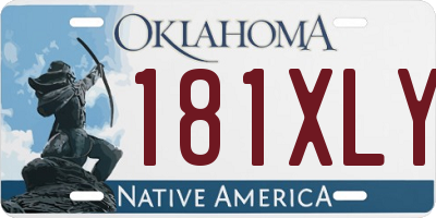 OK license plate 181XLY