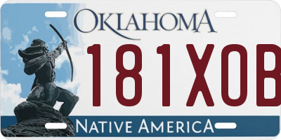 OK license plate 181XOB