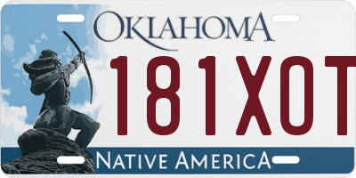 OK license plate 181XOT