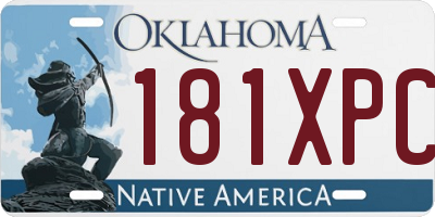 OK license plate 181XPC