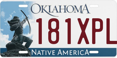 OK license plate 181XPL