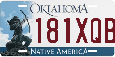 OK license plate 181XQB