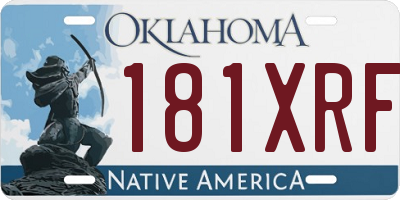 OK license plate 181XRF