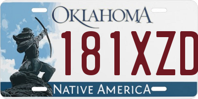 OK license plate 181XZD