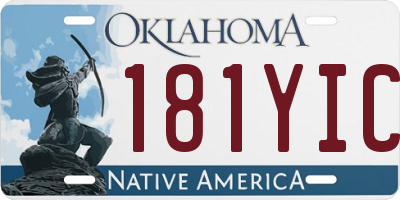 OK license plate 181YIC