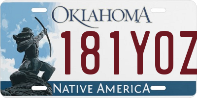 OK license plate 181YOZ