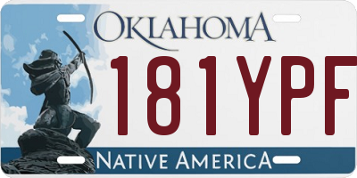 OK license plate 181YPF
