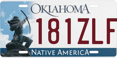 OK license plate 181ZLF