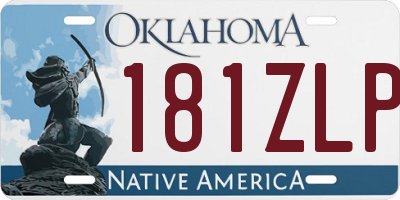 OK license plate 181ZLP