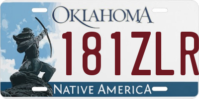 OK license plate 181ZLR