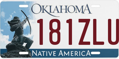 OK license plate 181ZLU