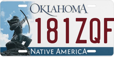 OK license plate 181ZQF
