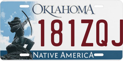 OK license plate 181ZQJ