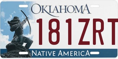 OK license plate 181ZRT